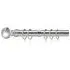 Extendable Curtain Pole with Crystal Finials - Silver, Metal