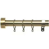 Extendable Curtain Pole with Finials - Antique Brass