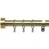 Extendable Curtain Pole with Finials - Antique Brass