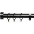 Extendable Curtain Pole with Finials - Black Nickel