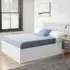King Size Ottoman Bed with Mattress - White, Wooden