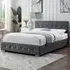 King Size Ottoman Bed with Storage - Grey, Linen