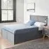 King Size Ottoman Bed with Storage - Grey, Wood