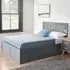 King Size Ottoman Bed with Storage - Grey, Wood
