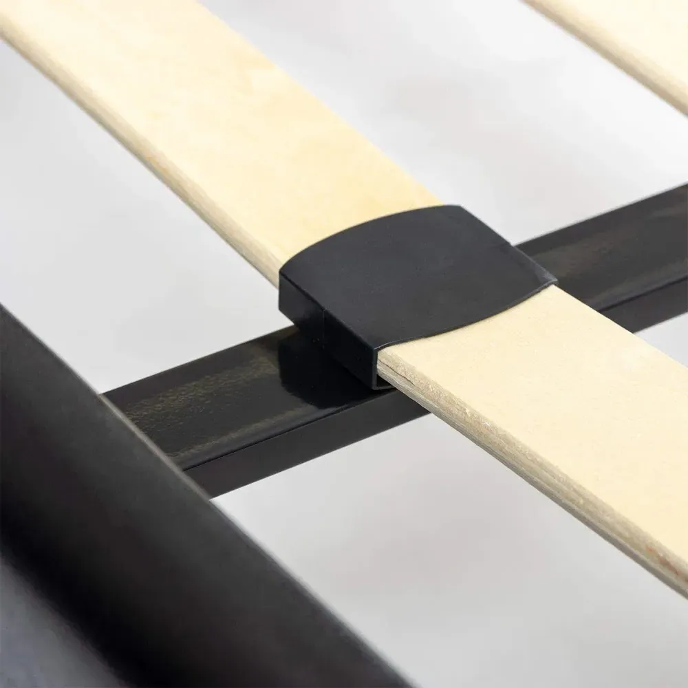 King Size Ottoman Storage Bed - Black, Faux Leather