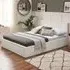 King Size Ottoman Storage Bed with Gas Lift - White, Boucle
