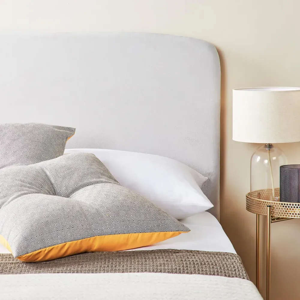 King Size Velvet Ottoman Bed with Storage - Grey