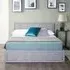 Single Ottoman Bed with Storage - Grey, Linen