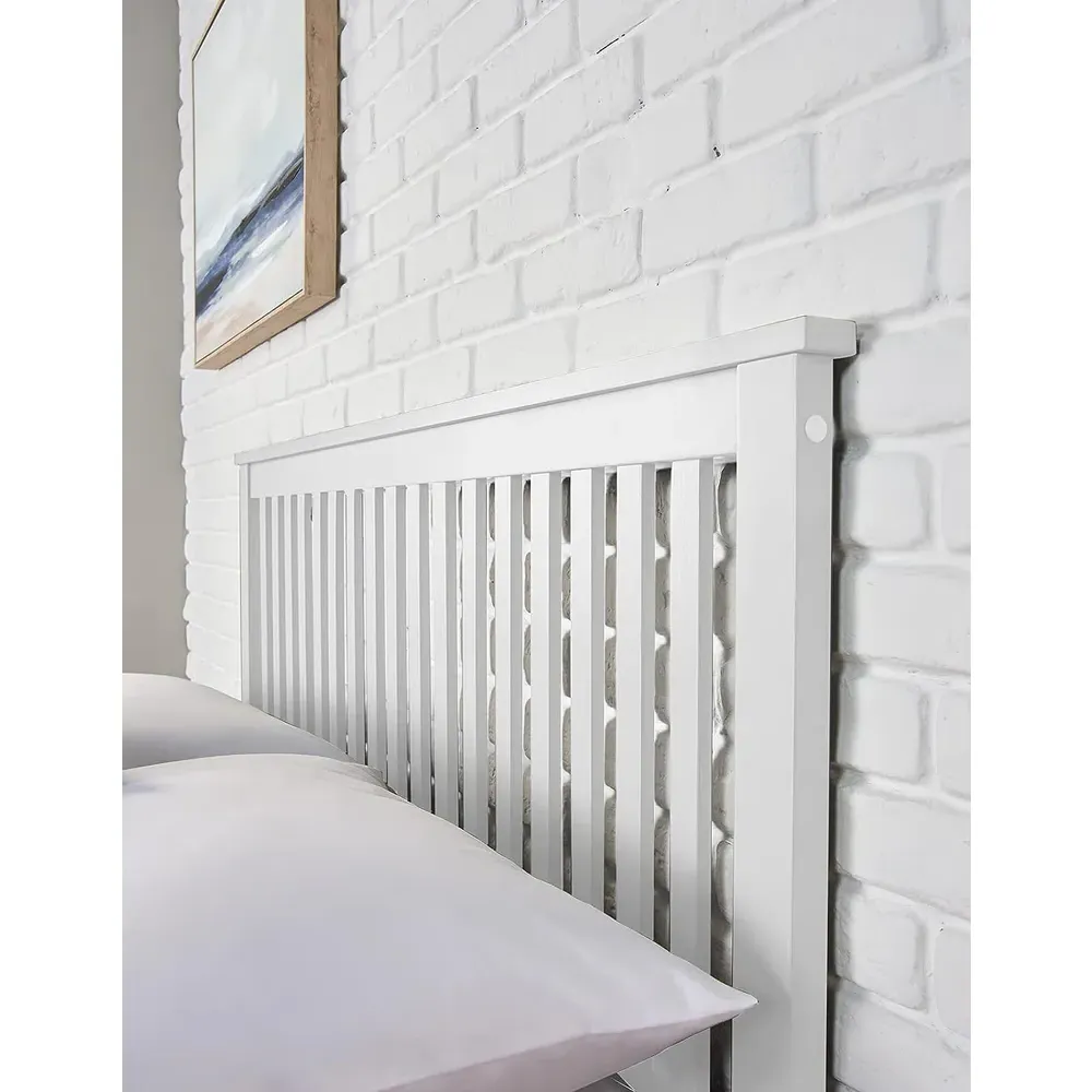 Single Ottoman Bed with Storage - White, Wood