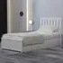 Single Ottoman Bed with Storage - White, Wood