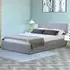 Small Double Ottoman Bed with Storage - Grey, Linen