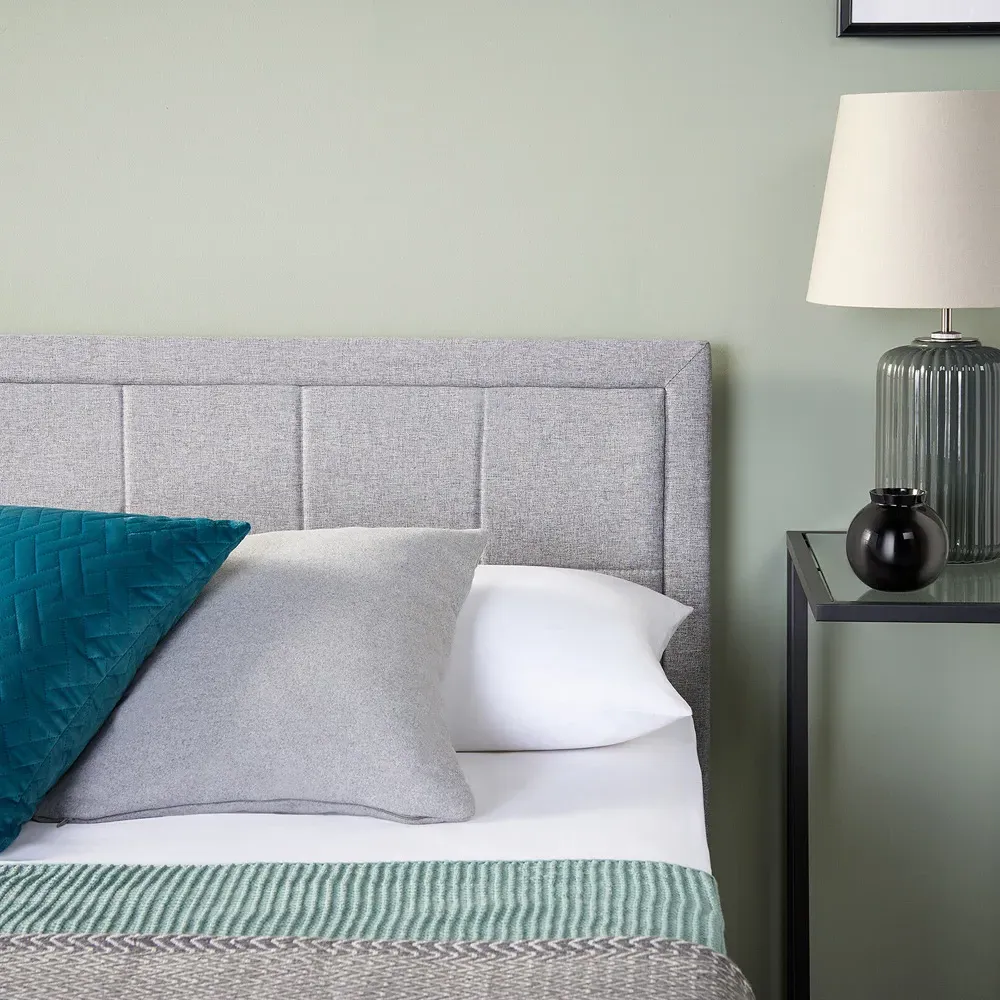 Small Double Ottoman Bed with Storage - Grey, Linen