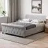 Vittorio King Size Bed Frame - Grey, Velvet