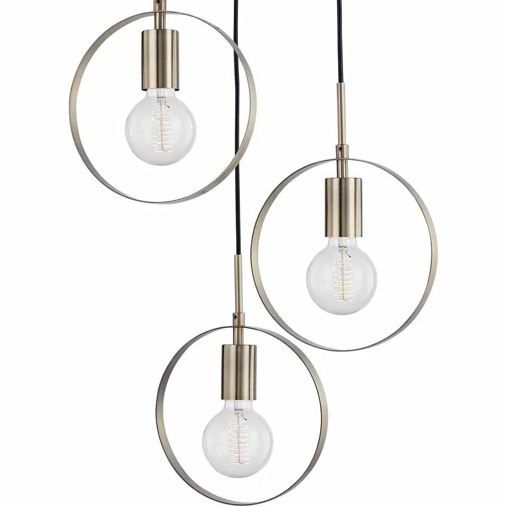 Hailey 3-Light Cluster Pendant Light - Clear, Gold