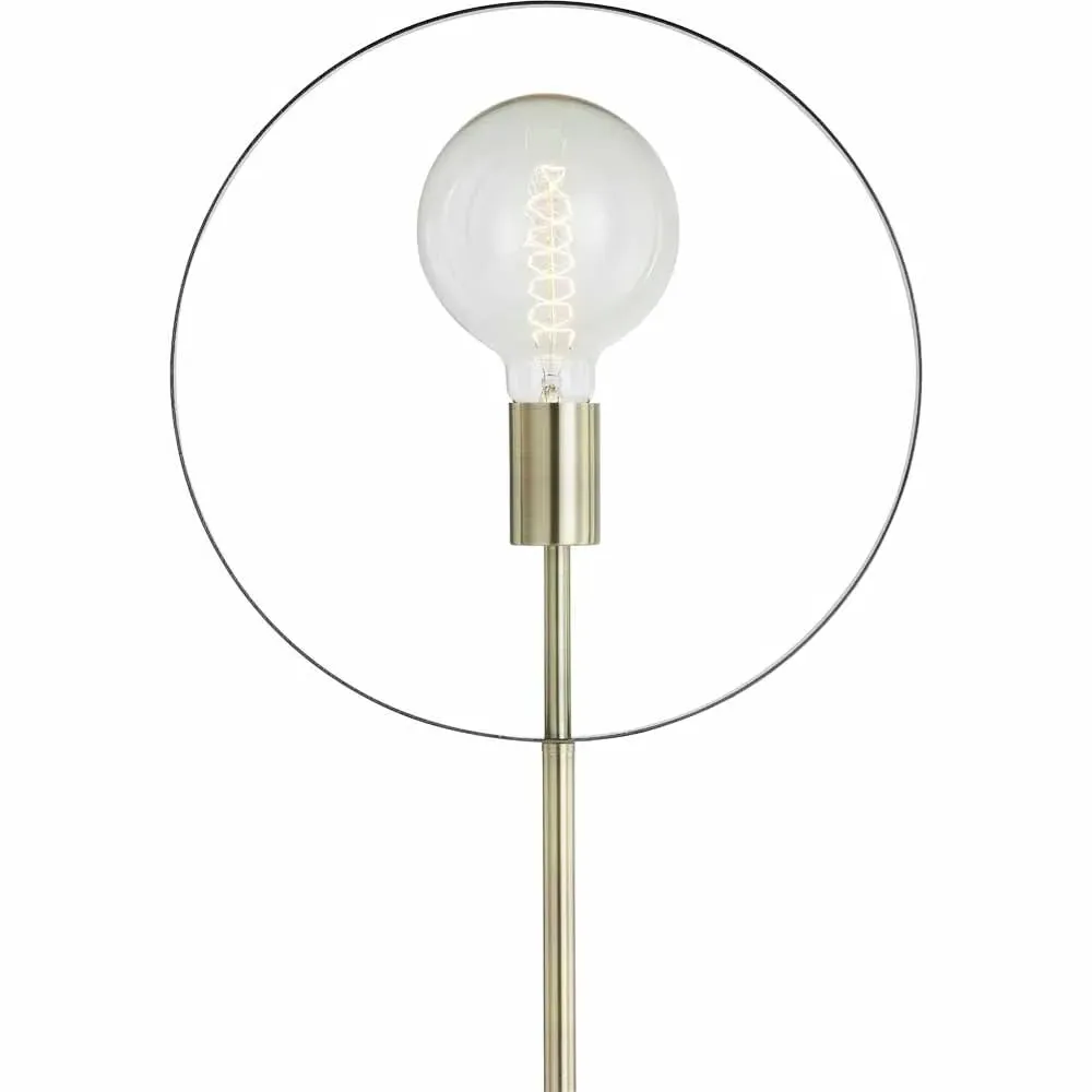 Hailey Floor Lamp - Clear, Brushed Gold