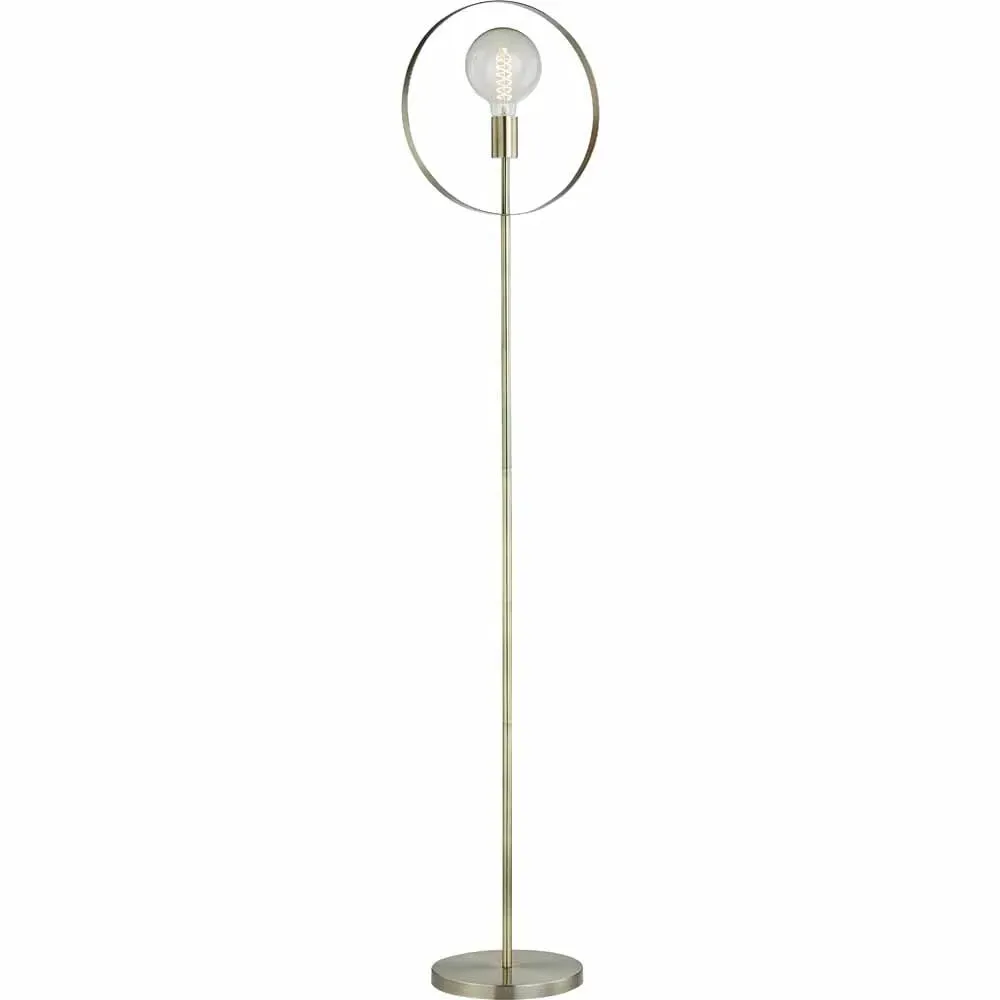 Hailey Floor Lamp - Clear, Brushed Gold image