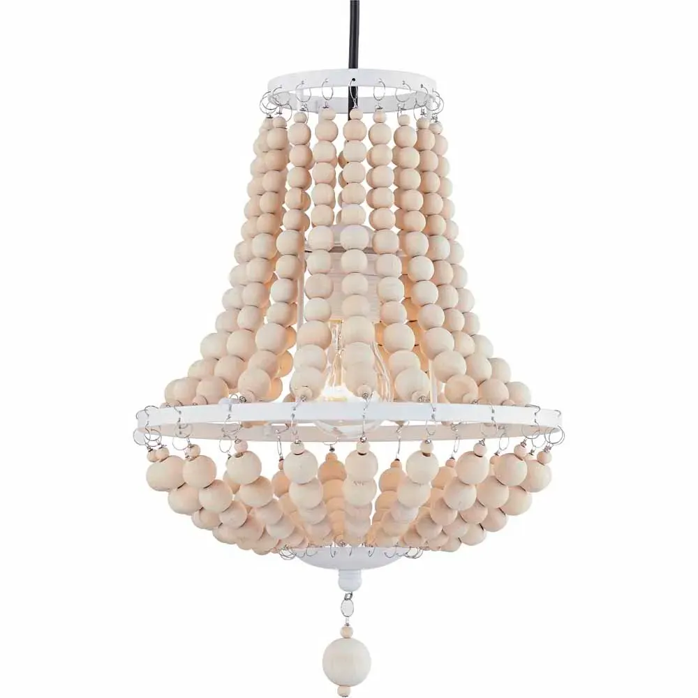Lacy Beaded Ceiling Light - Cream