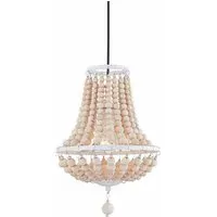 Lacy Beaded Ceiling Light - Cream