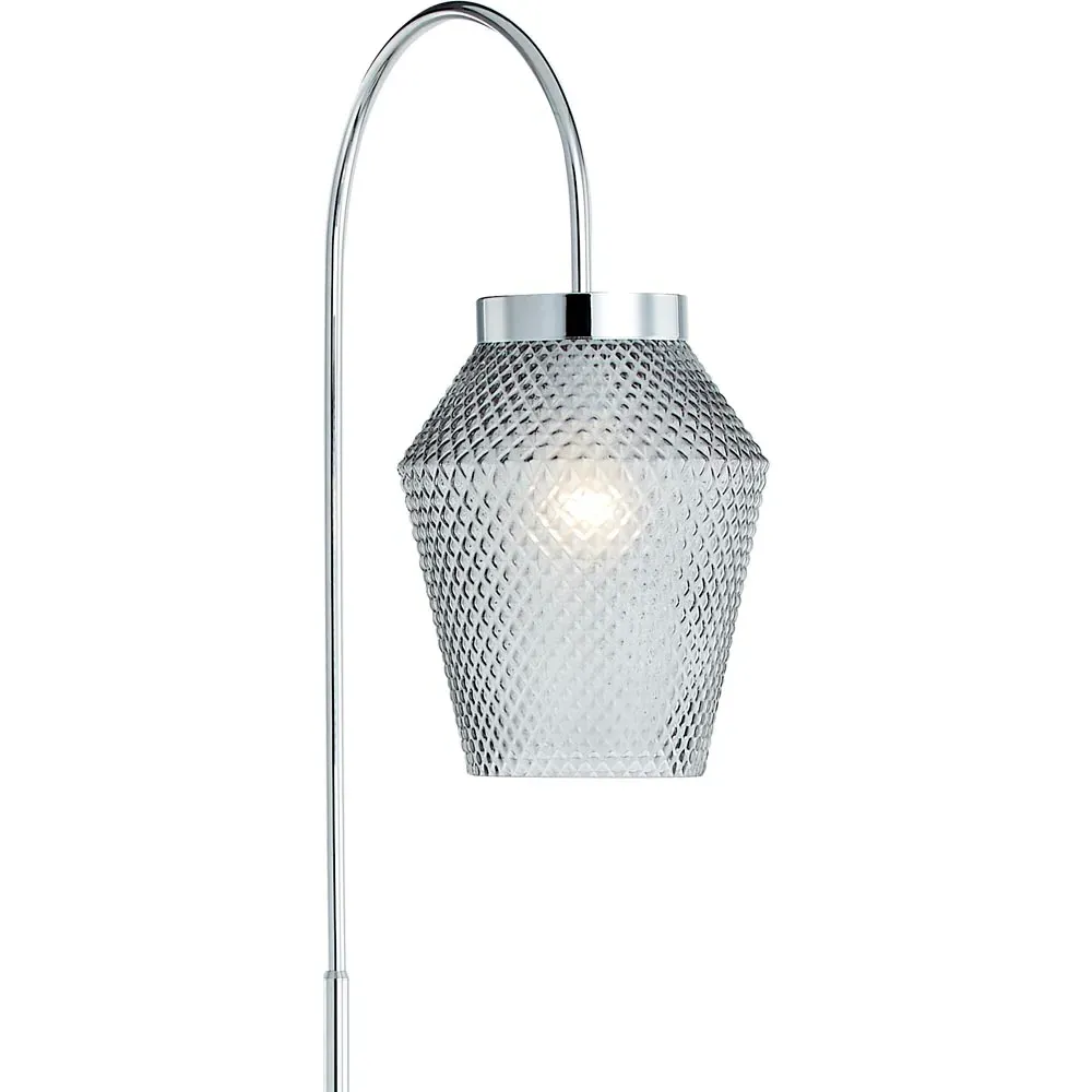 Laura Floor Lamp - Grey, Chrome