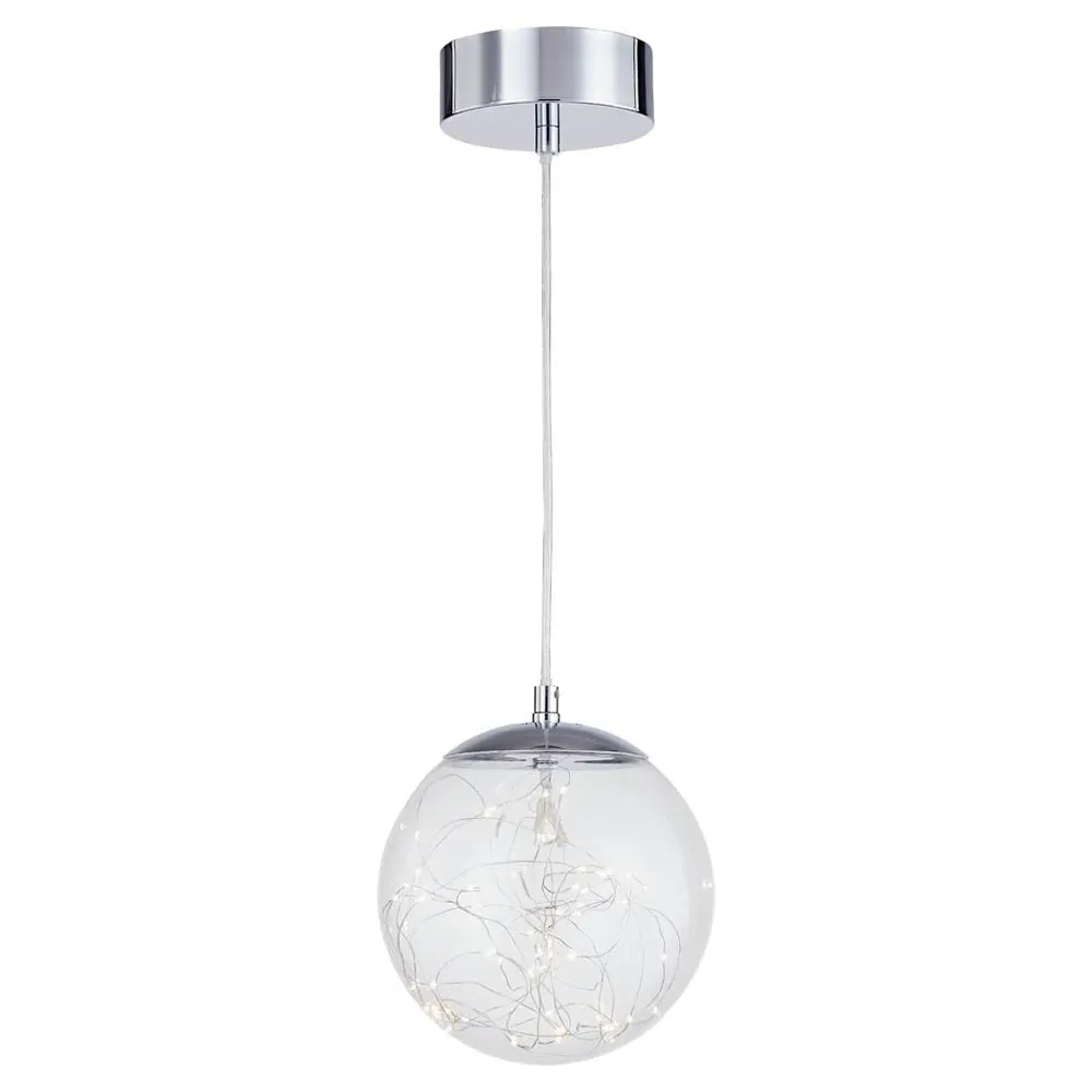 LED Suspended Ceiling Light - Clear, Glass