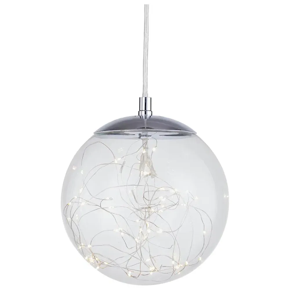 LED Suspended Ceiling Light - Clear, Glass