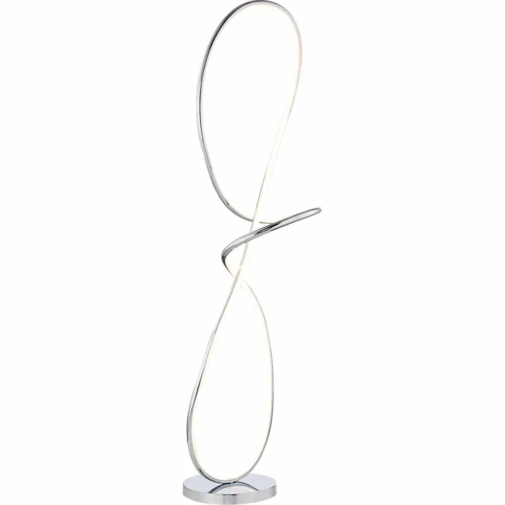 Trinity Floor Lamp with Foot Switch - Silver, Chrome