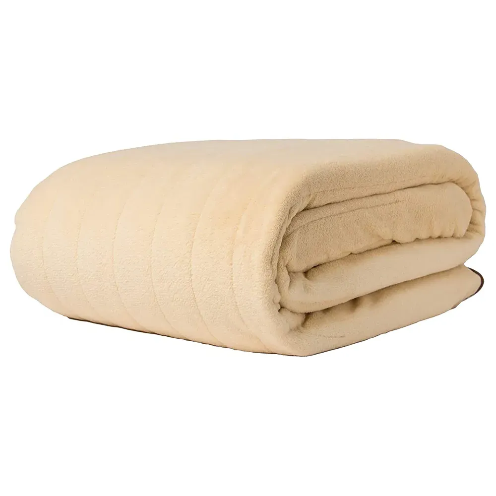 Reversible Electric Throw with Timer - Brown, Fleece