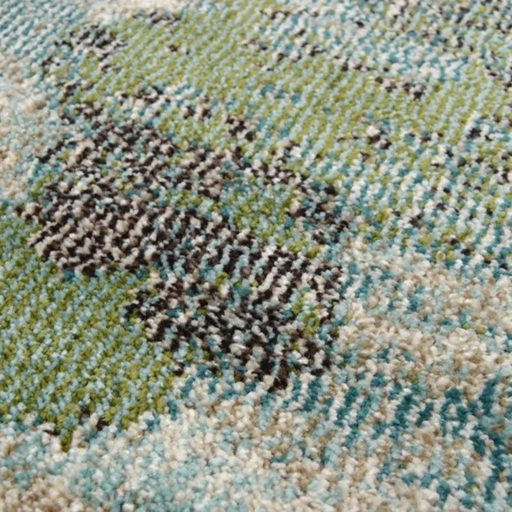 Abstract Rug - Green, Polypropylene