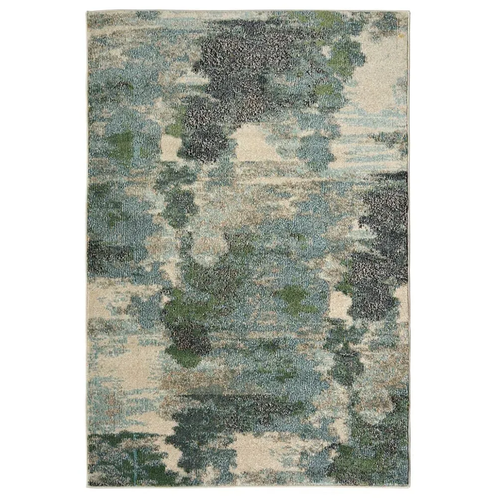 Abstract Rug - Green, Polypropylene