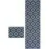 Aztec Mat and Runner Set with Non-Slip Backing - Blue