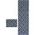 Aztec Mat and Runner Set with Non-Slip Backing - Blue