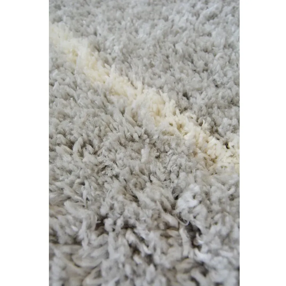 Bubbles Snug Shaggy Rug - Grey, Polyester