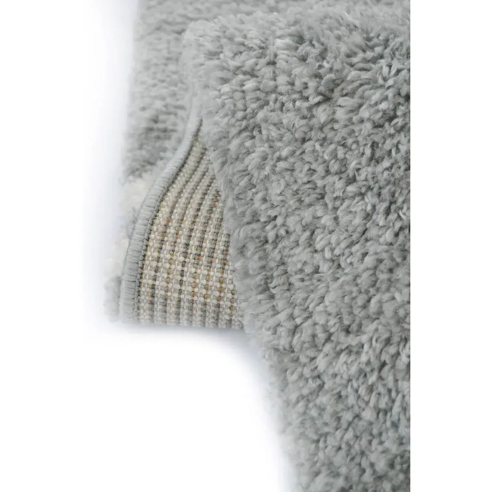 Bubbles Snug Shaggy Rug - Grey, Polyester
