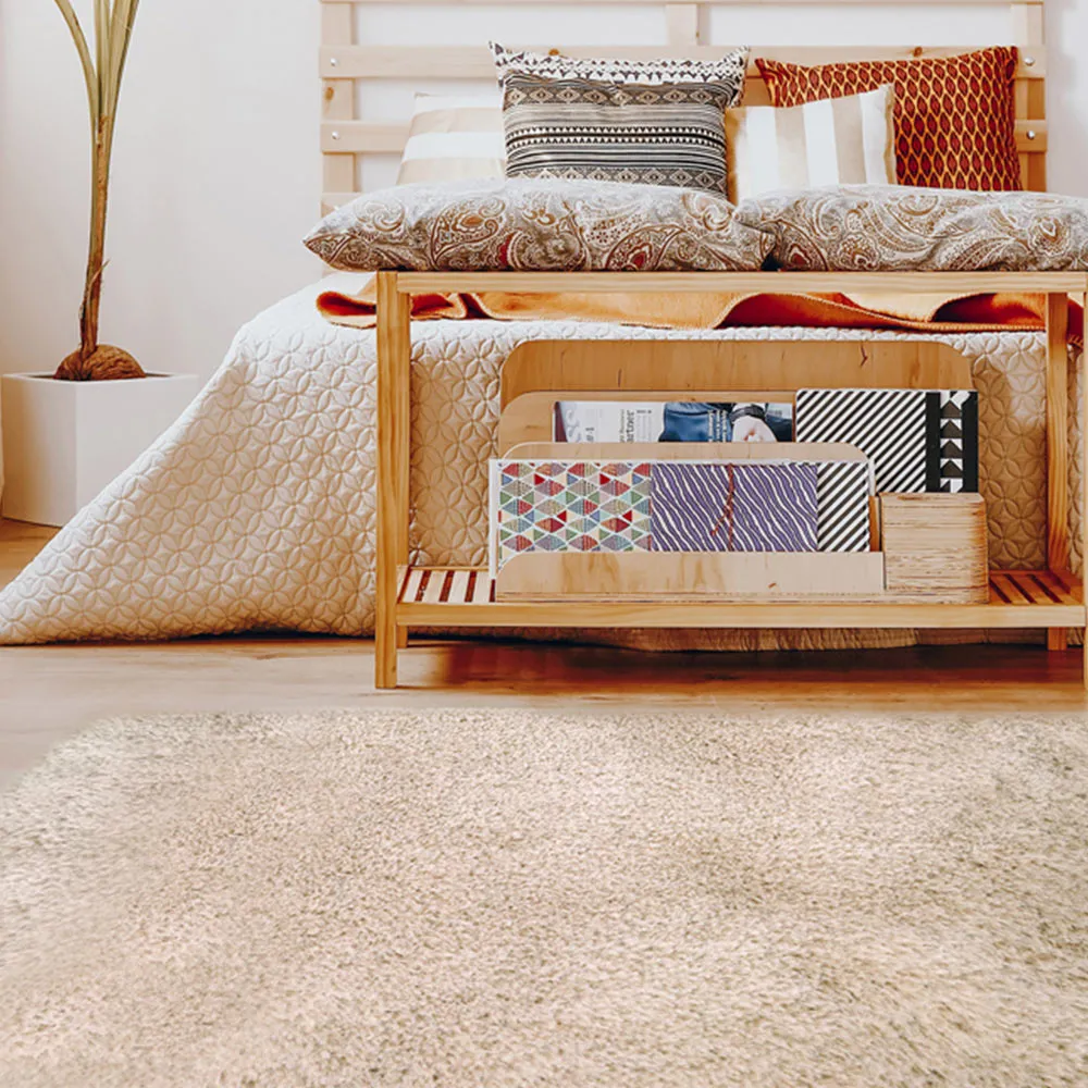 Champ Washable Shag Rug 140x200cm - Gold, Polyester