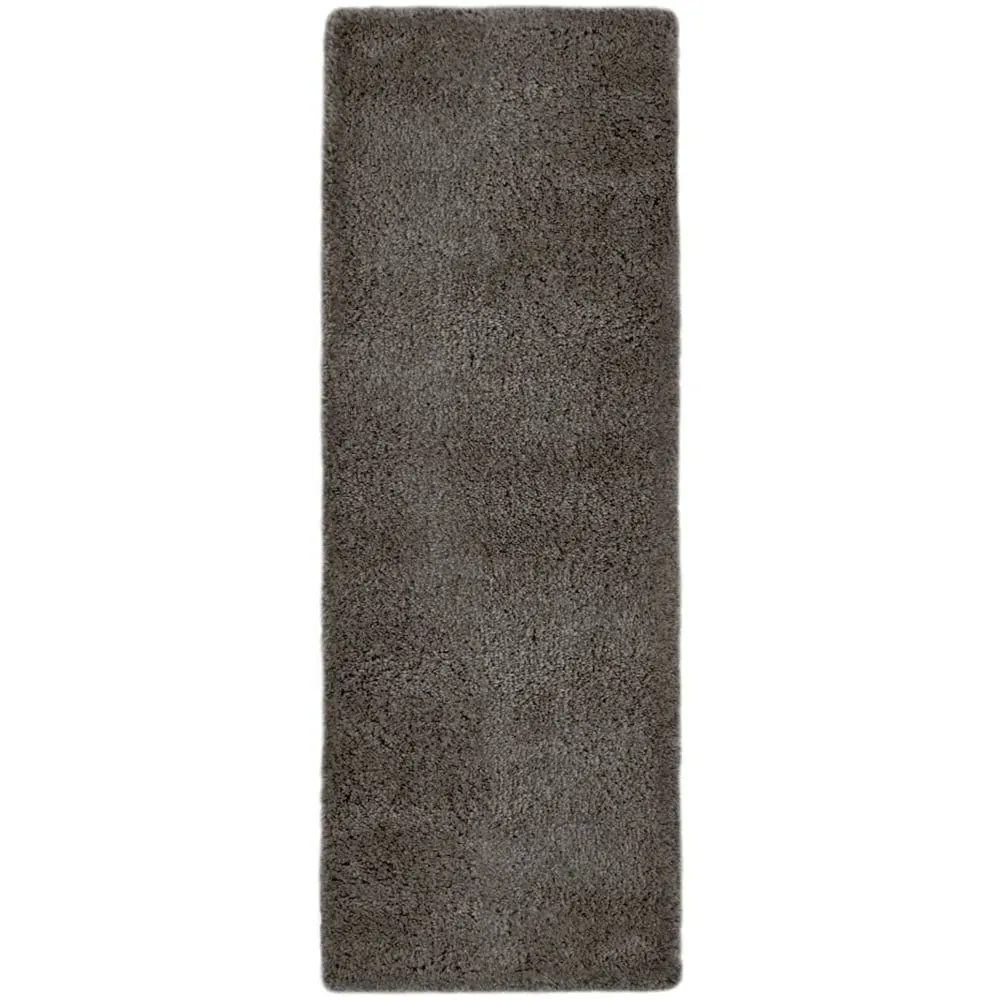 Charcoal Snug Plain Shaggy Rug - Grey, Polyester image