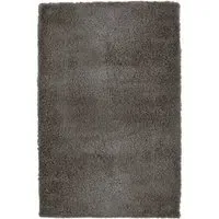 Charcoal Snug Plain Shaggy Rug - Grey, Polyester