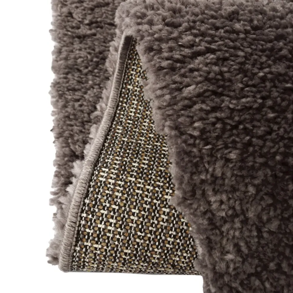 Charcoal Snug Plain Shaggy Rug - Grey, Polyester