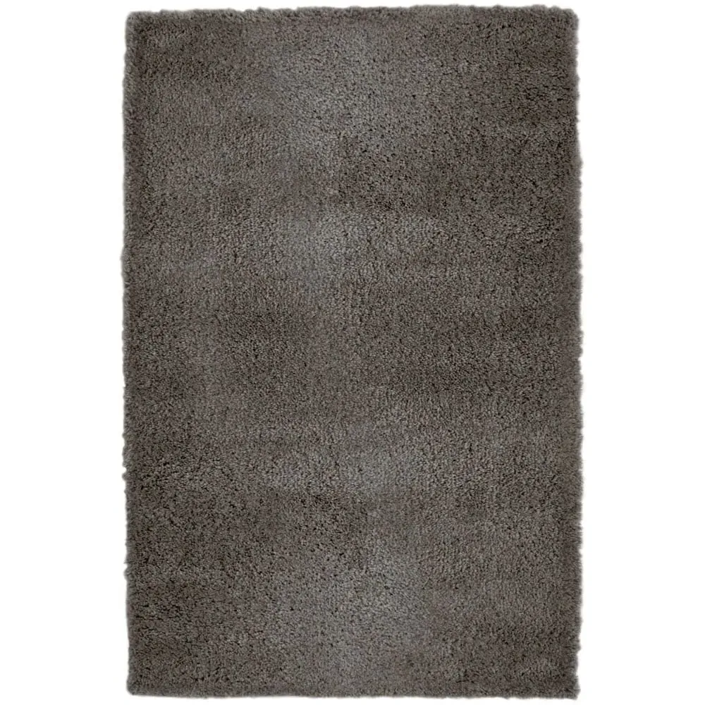 Charcoal Snug Plain Shaggy Rug - Grey, Polyester