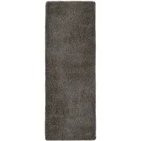 Charcoal Snug Plain Shaggy Rug - Grey, Polyester