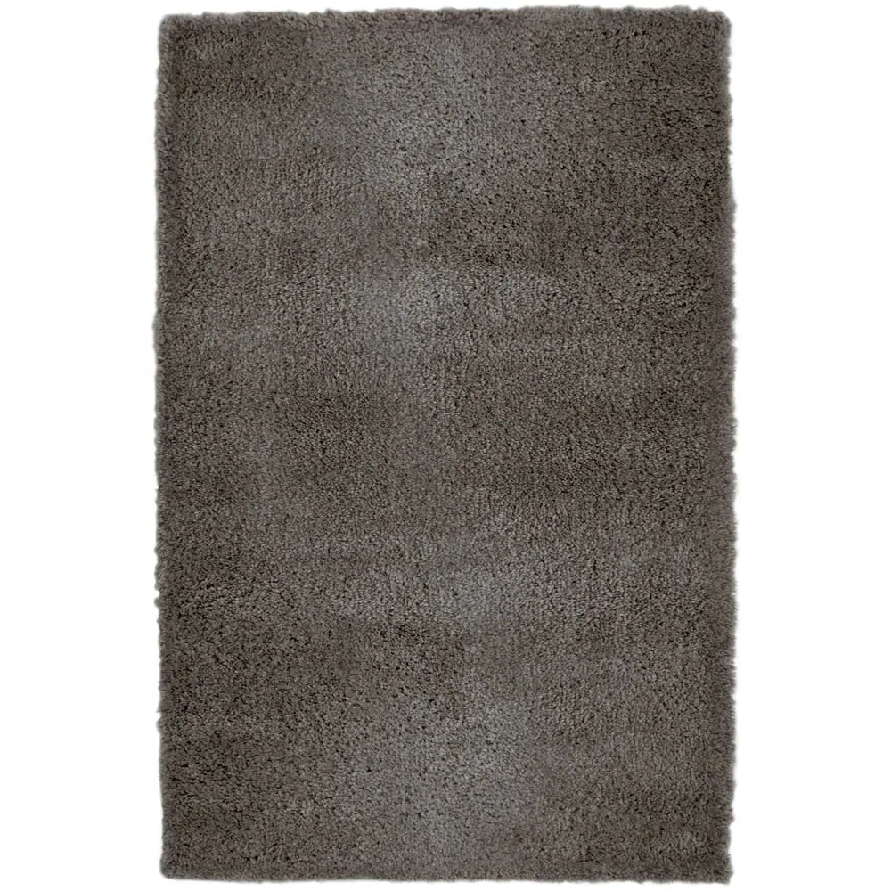 Charcoal Snug Plain Shaggy Rug - Grey, Polyester