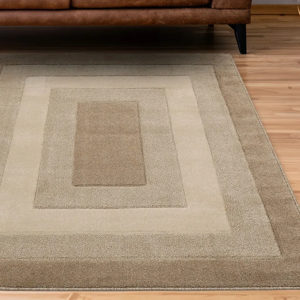 Daytona Border Rug - Latte, Polypropylene