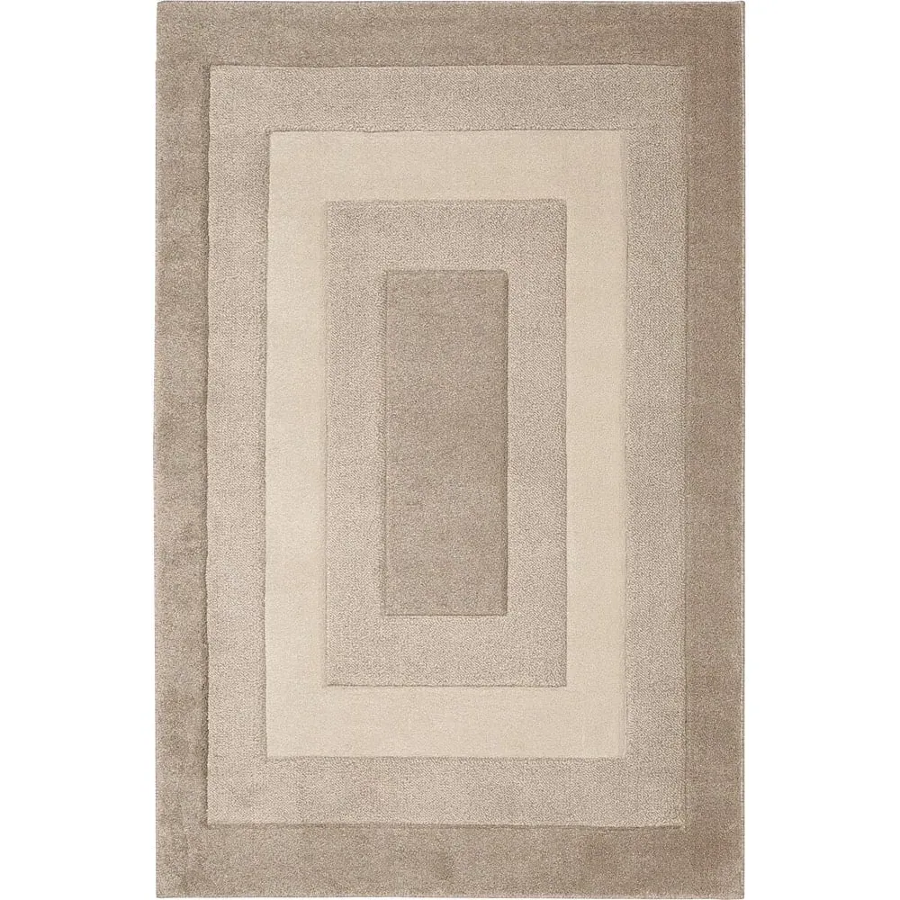 Daytona Border Rug - Latte, Polypropylene