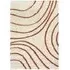 Ivory and Terracotta Isobar Shaggy Rug - Multi, Polyester
