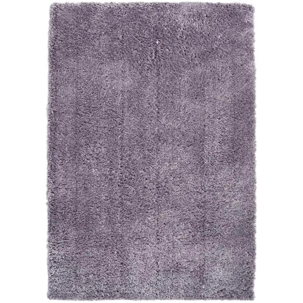 Lilac Snug Plain Shaggy Rug - Purple, Polyester