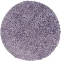 Lilac Snug Round Shaggy Rug - Purple, Polyester
