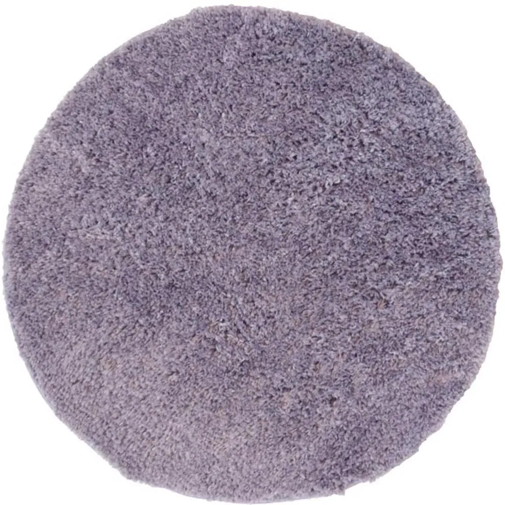 Lilac Snug Round Shaggy Rug - Purple, Polyester image