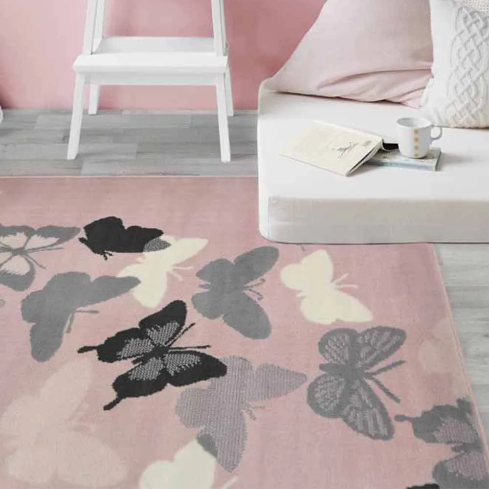 Maestro Butterfly Rug 120x170cm - Grey, Polypropylene