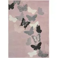 Maestro Butterfly Rug 120x170cm - Grey, Polypropylene