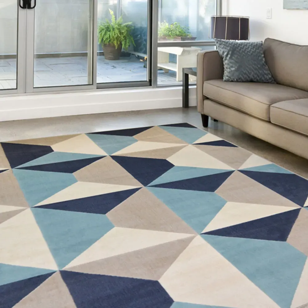 Melrose Creation Venus Geometric Rug - Teal