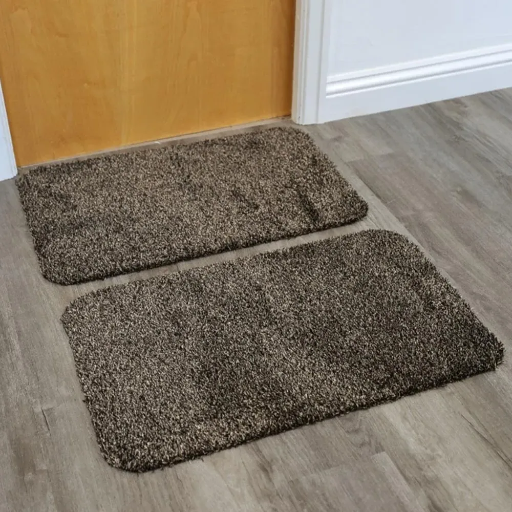 Melrose Distributer Door Mat Twin Pack - Taupe, Polyester